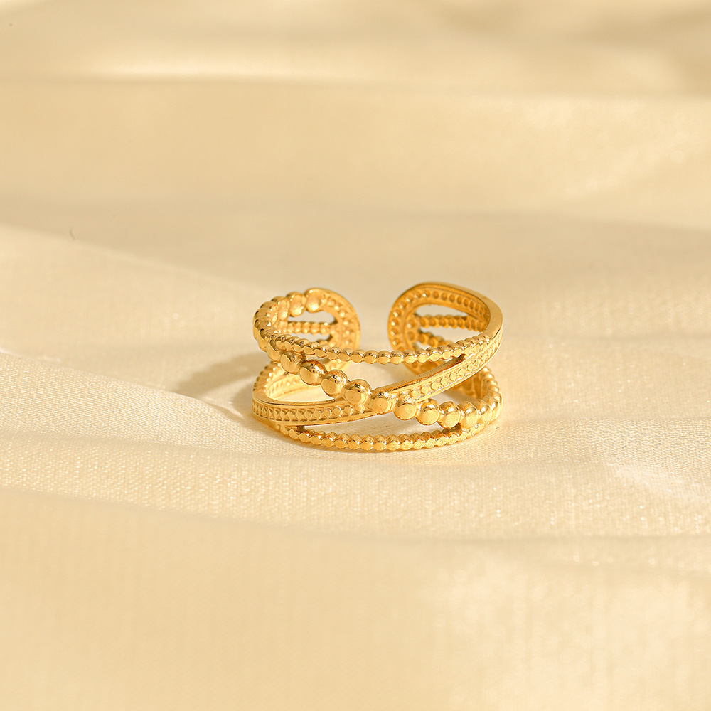Multi-Layer Coiled Stainless Steel Open Ring